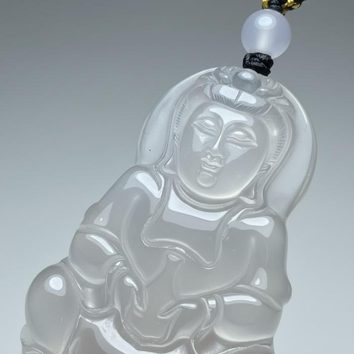 Kalung dengan Liontin Dewi Kwan Yin – Batu Agate (Aget) Natural - Gambar 5