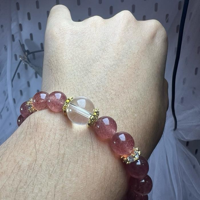 Gelang Strawberry Quartz – Cinta, Kelembutan & Energi Feminin - Gambar 6