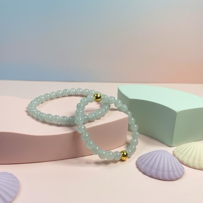 Combo Deal Gelang Giok Type A – Snow Icy & Green Icy