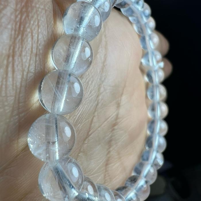 Blue Needle Quartz – Natural Fiber Crystal bead size 7mm wrist 16cm - Gambar 3