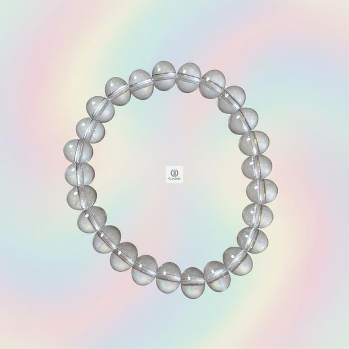 Gelang TOP QUALITY AA GRADE Clear Quartz Donuts | Bead 10,3 mm | Wrist Size ±17 cm - Gambar 3