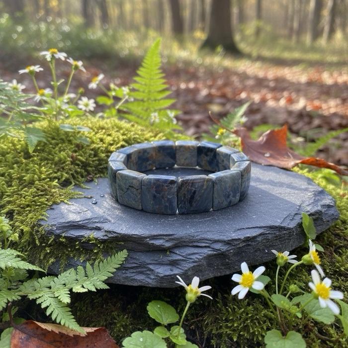 Blue Pietersite Bangle – Rare Flash Collection - Gambar 4