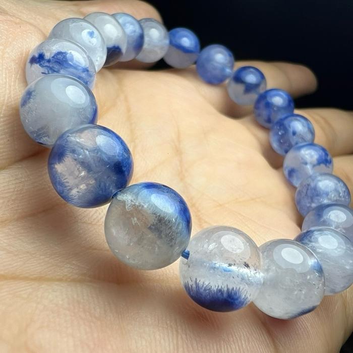 High Quality Dumortierite Bracelet – Bead 9.9 mm | Wrist 16 cm - Gambar 2