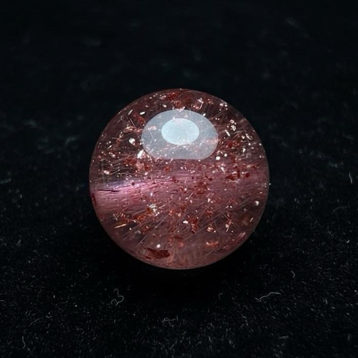 Crysjade Beads Strawberry Quartz 11mm - Batu Cinta & Kebahagiaan Warna Pink Alami Mewah Elegan untuk Gelang atau Koleksi Kristal - Gambar 2