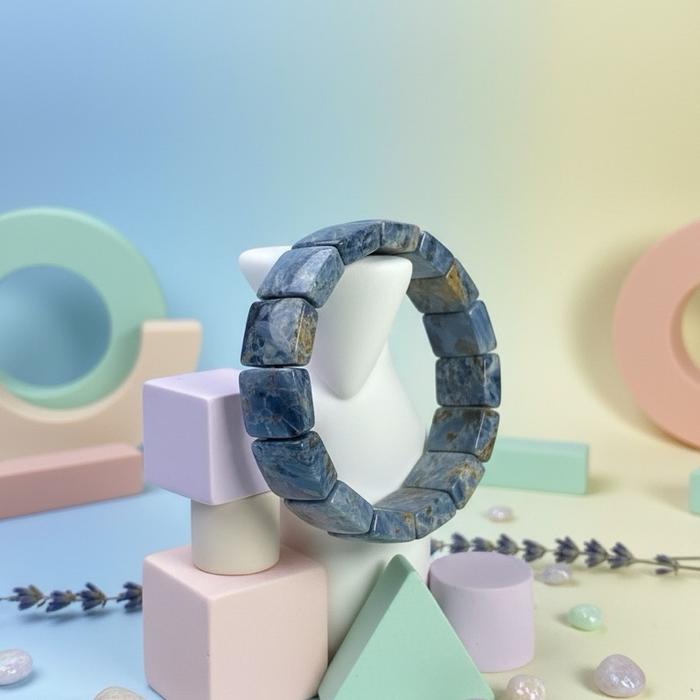 Blue Pietersite Bangle – Rare Flash Collection - Gambar 2