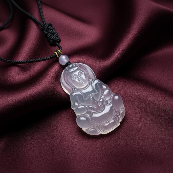 Kalung dengan Liontin Dewi Kwan Yin – Batu Agate (Aget) Natural - Gambar 6