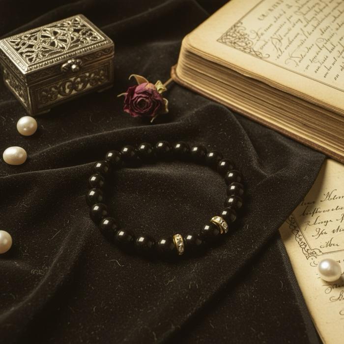 Gelang Black Jade Mo Cui Bead 8.3mm – Wrist 16cm - Gambar 5