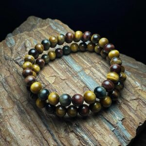 Warna-warna Alami dalam Gelang Colorful Tiger Eyes 6.5mm Batu Perlindungan dan Keberanian Cocok untuk Tampil Elegan dan Terlindungi dari Energi Negatif
