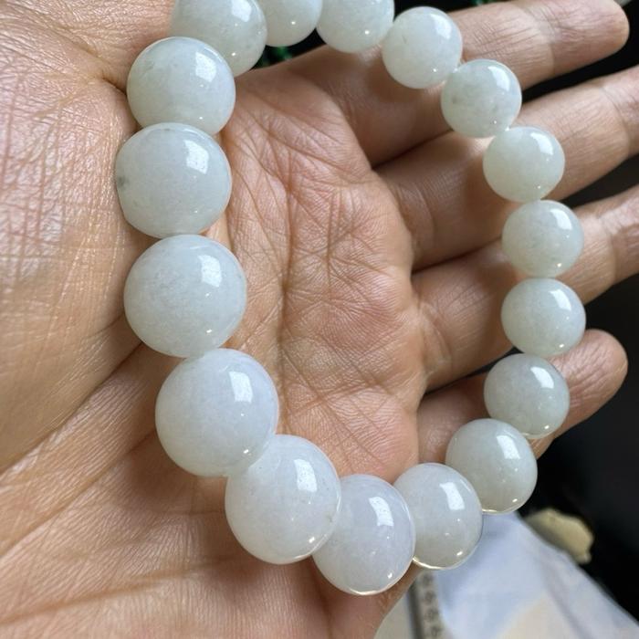 Gelang Giok Burma Type A White Snow Sha Ching & Floating Yellow Collection - Gambar 2