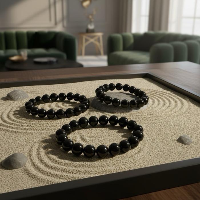 Crysjade Gelang Mochui Burma Jade Type A Black Jade Dark Green Tidak Tembus Cahaya Warna Hijau Tua Pekat Elegan & Eksklusif untuk Pria dan Wanita - Gambar 2