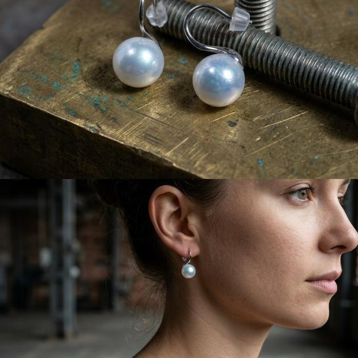 Anting Mutiara Bundar Simple Elegant – Silver 925 Hadir dengan desain minimalis yang clean dan timeless - Gambar 6