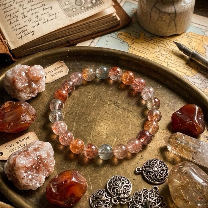 Crysjade Gelang Crystal Sunstone Graduation Level Collection dengan Clarity Premium & Efek Sparkling Alami Warna Hangat Elegan Diameter 8,2 mm untuk Koleksi Mewah - Gambar 4