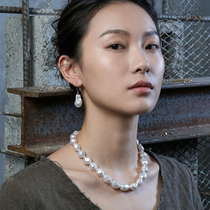 Batch 2 – Set Mutiara Asli Diamond Shape Baroque Premium Collection