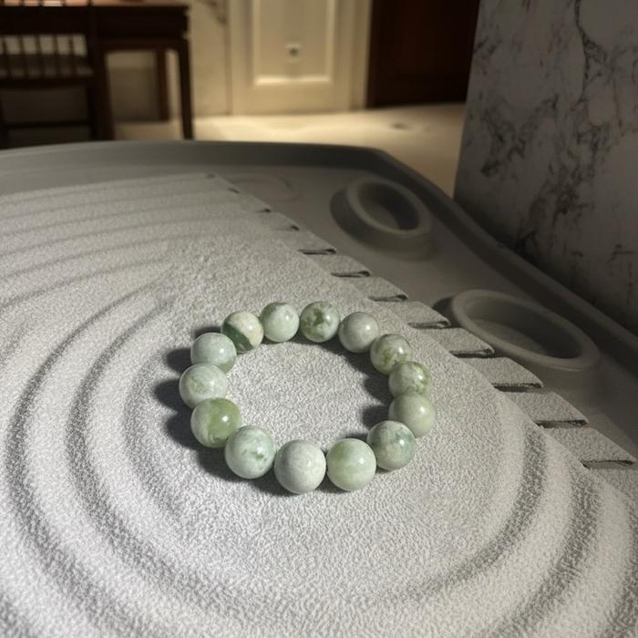 Crysjade Gelang Serpentine Jade Bold Natural Elegance Bead 15,8 mm Warna Hijau Alami Mewah & Standout untuk Daily Wear dan Koleksi Premium - Gambar 4