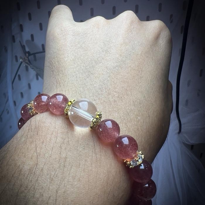 Gelang Strawberry Quartz – Cinta, Kelembutan & Energi Feminin - Gambar 2