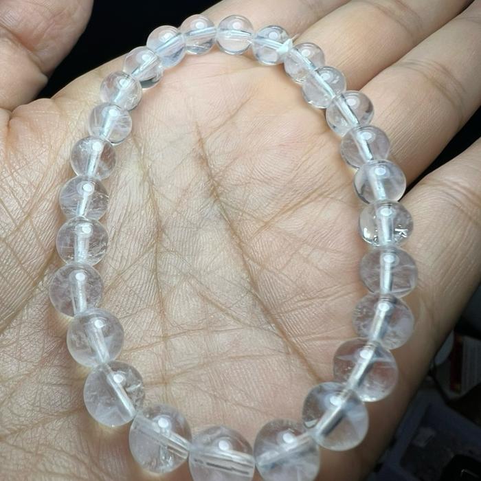 Blue Needle Quartz – Natural Fiber Crystal bead size 7mm wrist 16cm - Gambar 4
