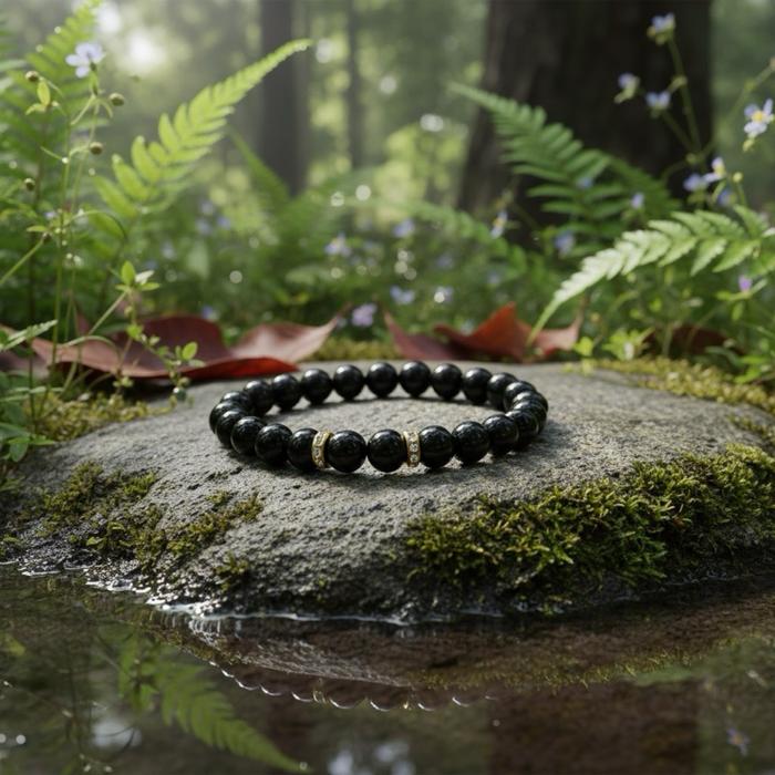 Gelang Black Jade Mo Cui Bead 8.3mm – Wrist 16cm - Gambar 6