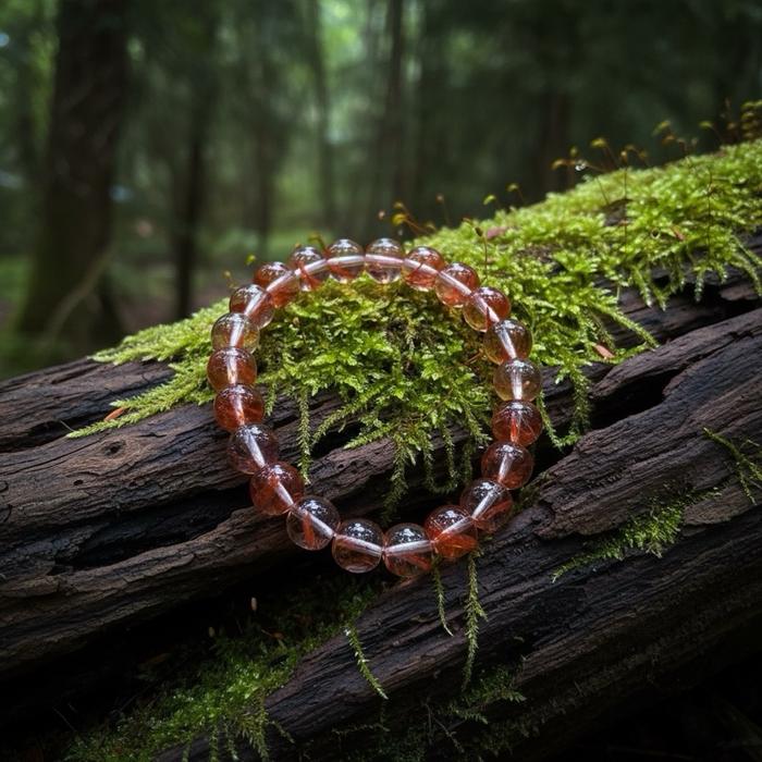 Fire Quartz Top Quality – Deep Red Gelang Fire Quartz berkualitas tinggi - Gambar 6