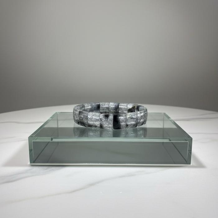 Black Rutile Bangle – Bold Elegant Energy - Gambar 5
