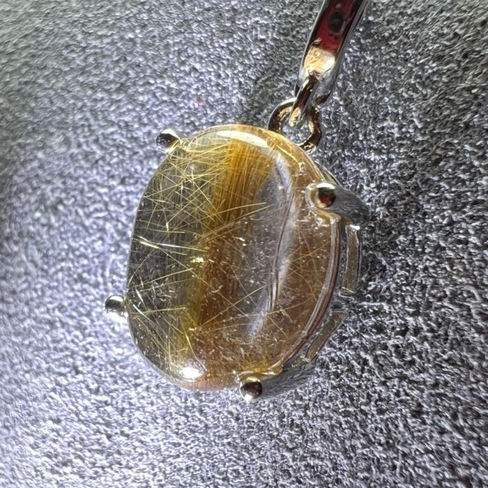 Liontin Ovale Golden Rutile Quartz – Silver 925 - Gambar 4