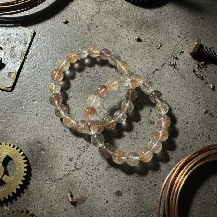 Gelang Mixed Rutile Quartz – Rare Collector Grade - Gambar 3