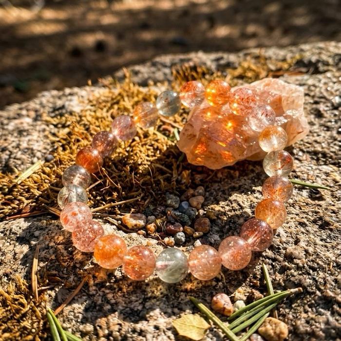 Crysjade Gelang Crystal Sunstone Graduation Level Collection dengan Clarity Premium & Efek Sparkling Alami Warna Hangat Elegan Diameter 8,2 mm untuk Koleksi Mewah - Gambar 2