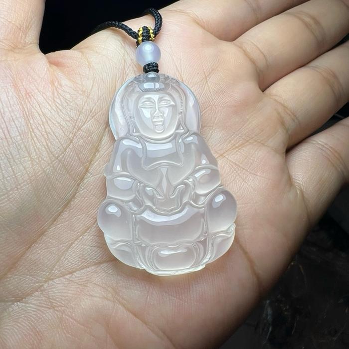 Kalung dengan Liontin Dewi Kwan Yin – Batu Agate (Aget) Natural - Gambar 3