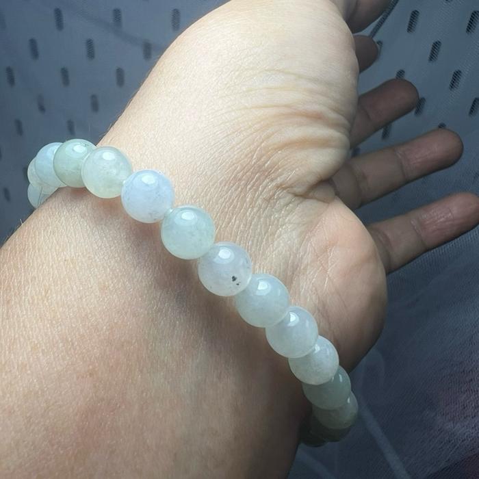 natural Burma jadeite dengan centerpiece Wuji jade (grey jade) - Gambar 7