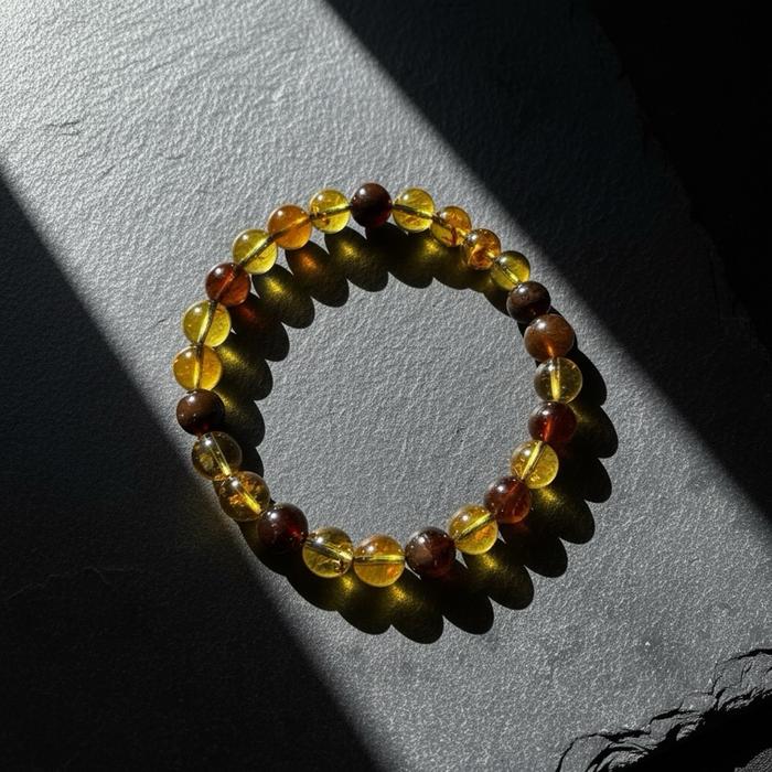 Gelang Colorful Amber Natural – Bead 7.8 mm | Wrist 18 cm - Gambar 2
