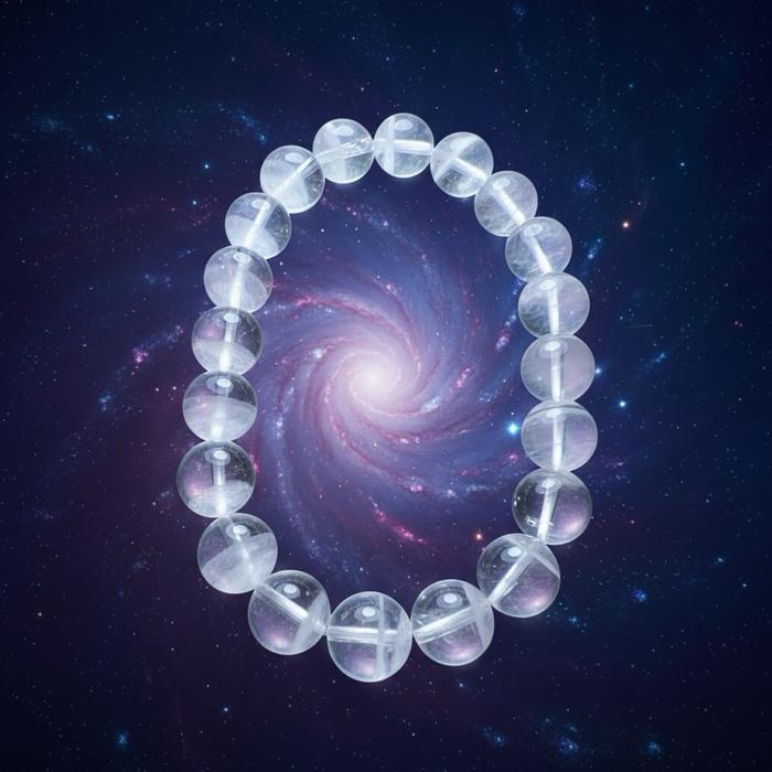 Gelang Himalayan Quartz ini menampilkan kejernihan alami dengan karakter kristal yang kuat dan bersih, mencerminkan energi murni dari Pegunungan Himalaya.