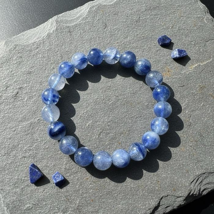High Quality Dumortierite Bracelet – Bead 9.9 mm | Wrist 16 cm