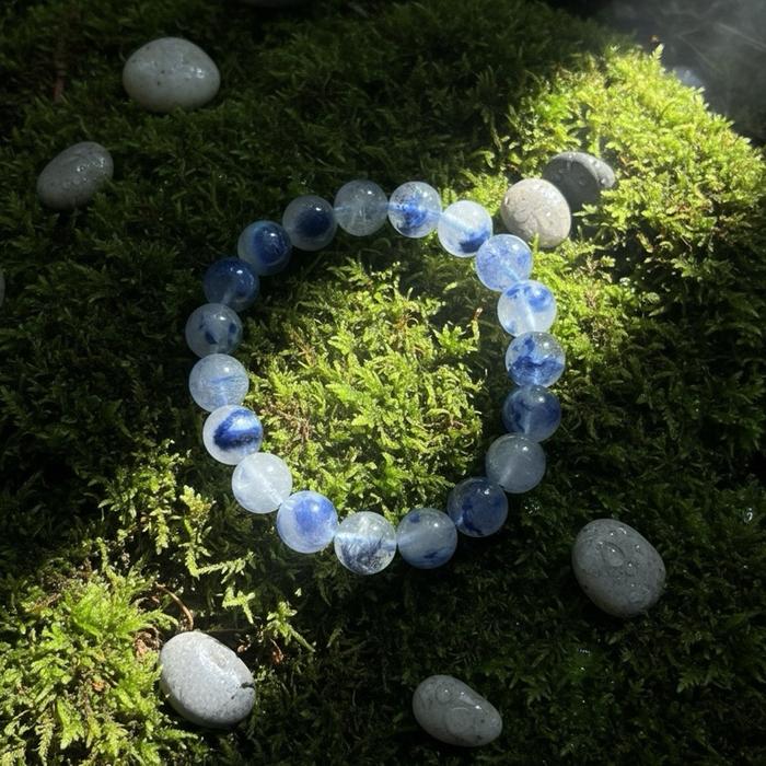High Quality Dumortierite Bracelet – Bead 9.9 mm | Wrist 16 cm - Gambar 7