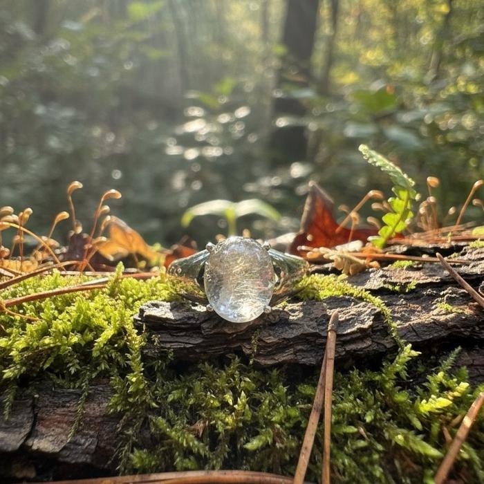 Cincin Brookite Crystal – Adjustable Silver 925 - Gambar 7