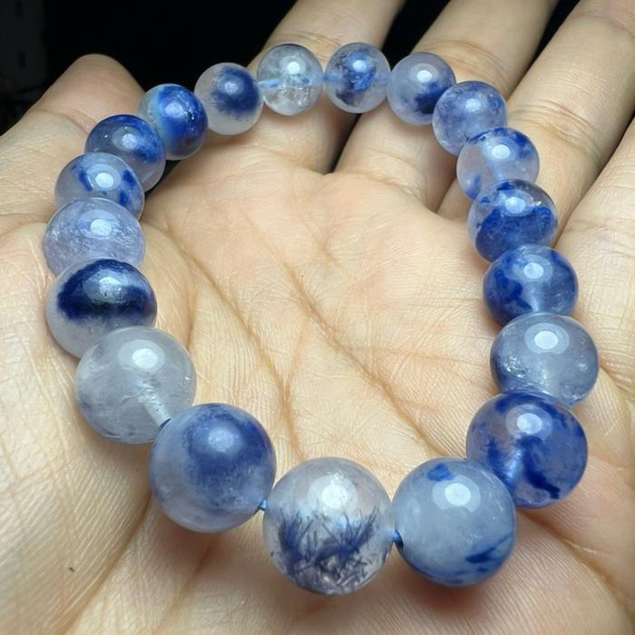High Quality Dumortierite Bracelet – Bead 9.9 mm | Wrist 16 cm - Gambar 8