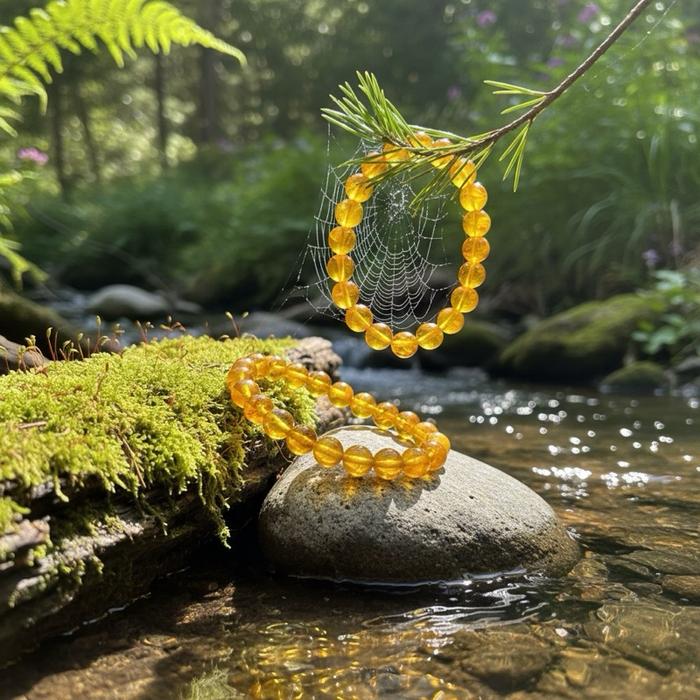 Gelang Amber Burma Natural – Bead 8.6 mm | Wrist 17 cm