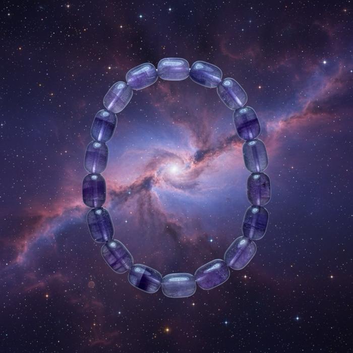 Crysjade Gelang Fluorite Natural Bead Size 8mm Lingkar 16cm Stone of Clarity Elegan & Energis Positif - Gambar 7