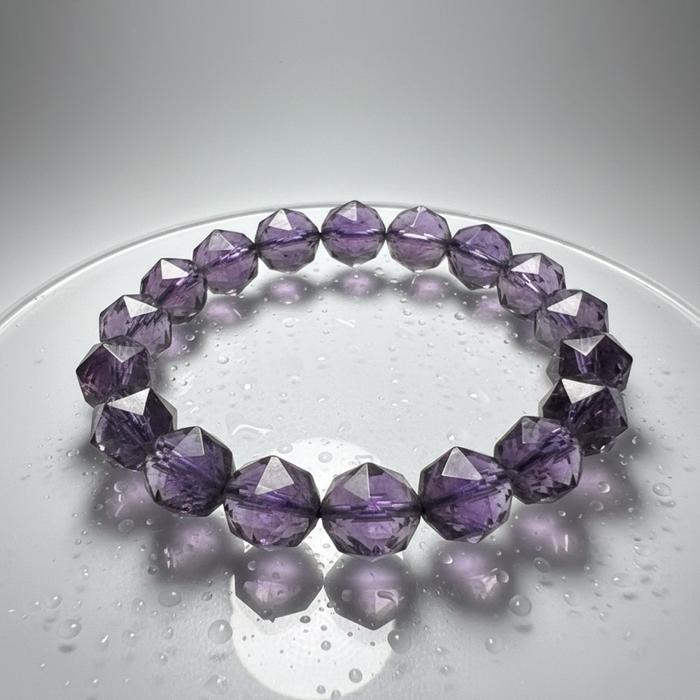Faceted Brazilian Amethyst Bracelet - Gambar 3
