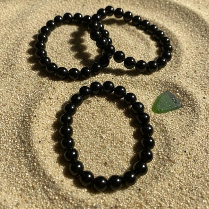 Crysjade Gelang Mochui Burma Jade Type A Black Jade Dark Green Tidak Tembus Cahaya Warna Hijau Tua Pekat Elegan & Eksklusif untuk Pria dan Wanita
