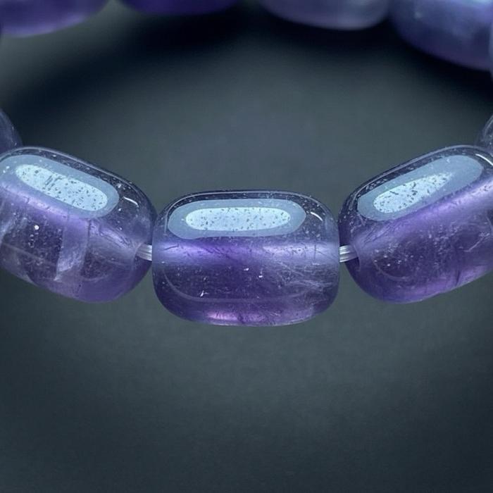Crysjade Gelang Fluorite Natural Bead Size 8mm Lingkar 16cm Stone of Clarity Elegan & Energis Positif - Gambar 8