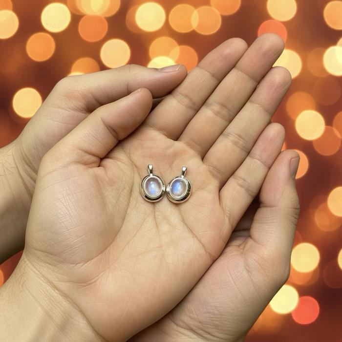 Liontin Indian Moonstone | Ikat Silver 925 – Simpel & Elegan - Gambar 3