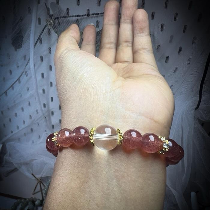 Gelang Strawberry Quartz – Cinta, Kelembutan & Energi Feminin - Gambar 3