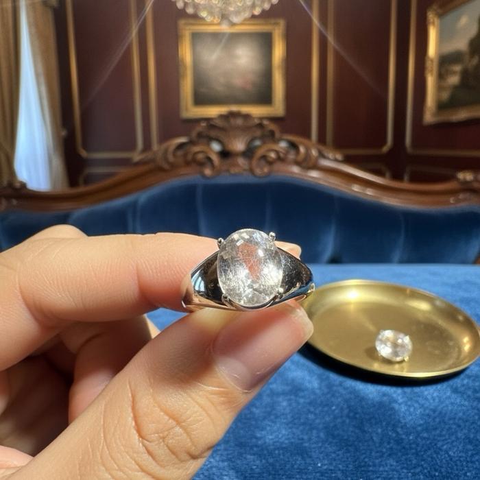 Cincin Brookite Crystal – Adjustable Silver 925 - Gambar 6