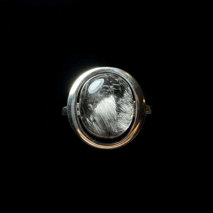 Natural kristal Brookite cincin di ikat silver 925 dan adjustable - Gambar 4