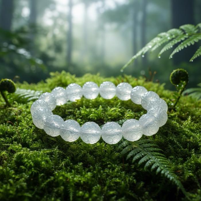 Blue Moonstone Top Quality – Lucky Cloud Gelang dengan Kilau Biru Lembut dan Desain Lucky Cloud untuk Kesan Anggun dan Eksklusif - Gambar 5