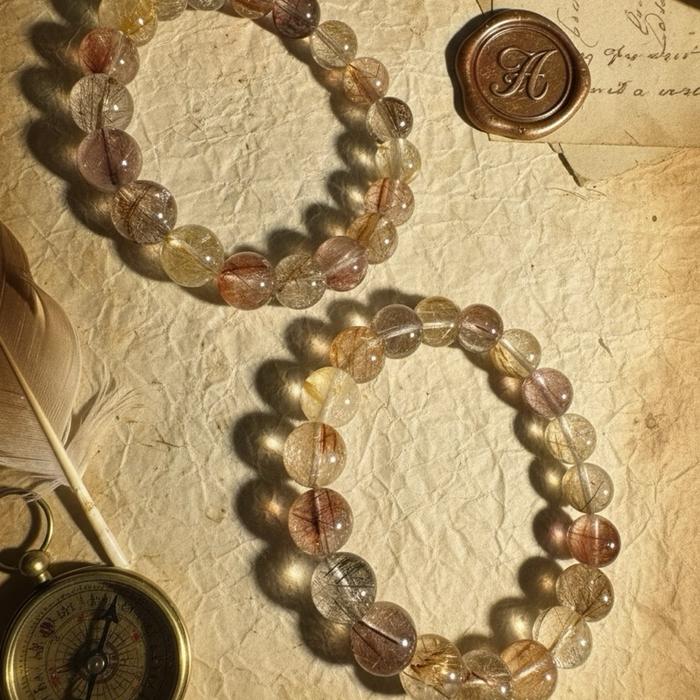 Gelang Mixed Rutile Quartz – Rare Collector Grade - Gambar 2