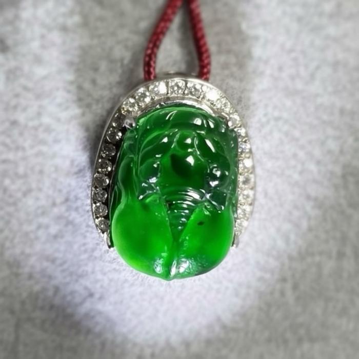 Liontin/Spacer Giok Carving Pixue + Silver 925 – Serbaguna & Elegan - Gambar 9
