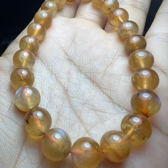 Crysjade Andesine Moonstone — Mystic Glow & Elegant Fire Batu Alam Natural dengan Kilau Schiller dan Warna Warm-Elegant Merah Peach atau Keemasan Tampilan Premium untuk Energi dan Manfaat - Gambar 4