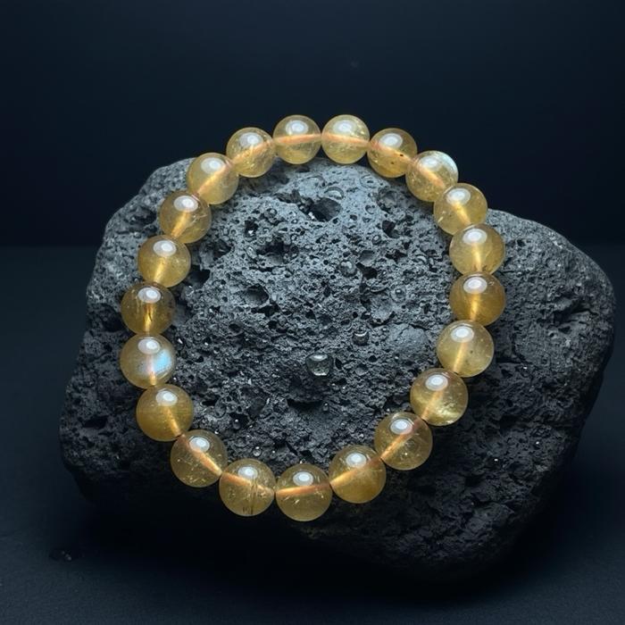 Crysjade Andesine Moonstone — Mystic Glow & Elegant Fire Batu Alam Natural dengan Kilau Schiller dan Warna Warm-Elegant Merah Peach atau Keemasan Tampilan Premium untuk Energi dan Manfaat