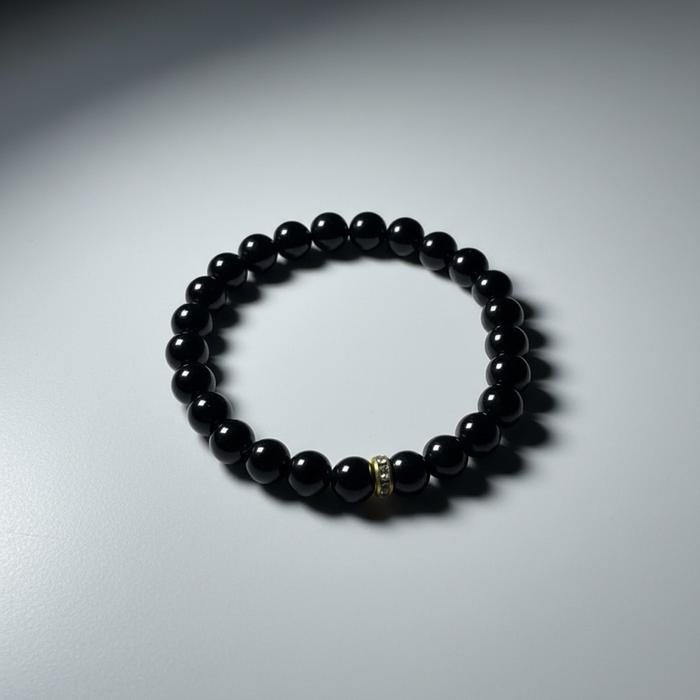 Gelang Black Jade Mo Cui Bead 8.3mm – Wrist 16cm - Gambar 4