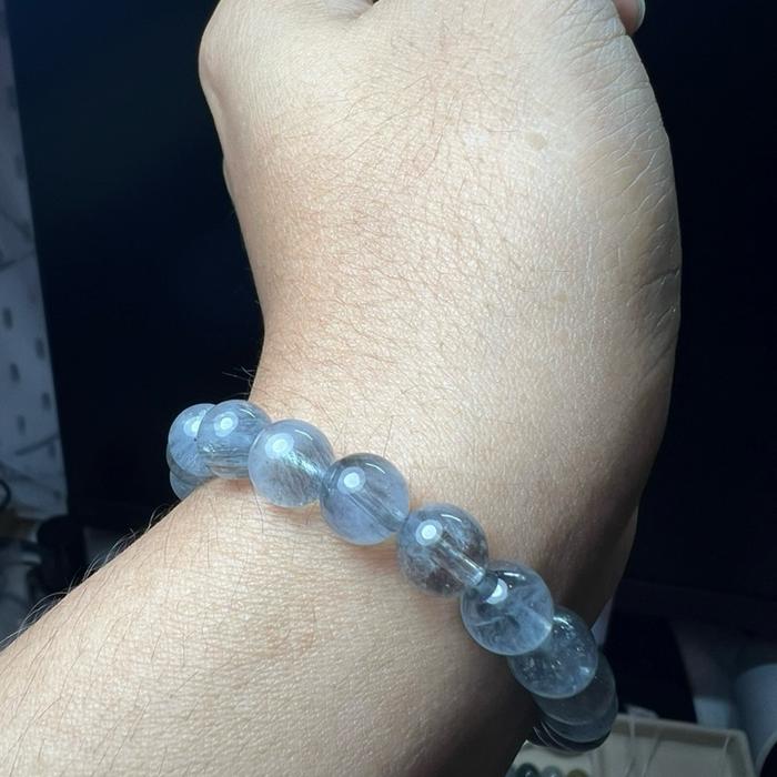 Ghost blue flash Gelang Aquamarine – Bead Size 7.5mm (Lingkar Pergelangan 16cm) - Gambar 5